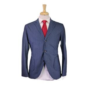 15Jyuga Bottom Makers Made in Japan Blue Polka Dot Cotton Casual Men's Suit 3